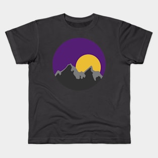 Violet Sky Mountain Kids T-Shirt